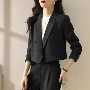 00迈特安迪旗舰店天猫短款小个子西装外套女春秋2023新款时尚气质
