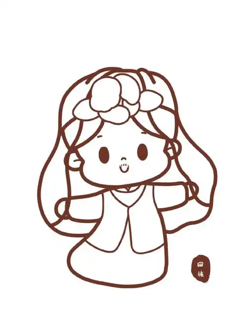 每日练习简笔画人物附线稿