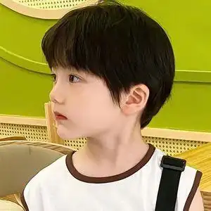 黑色齐刘海假发短图片