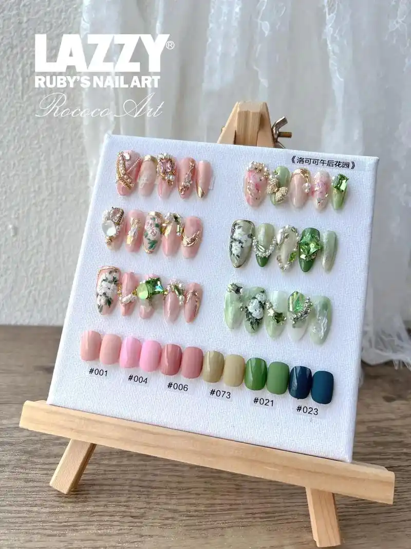 原创洛可可午后花园系列美甲