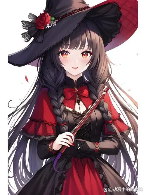 动漫二次元人物可爱女巫