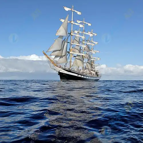 海上壮观巨大帆船高清图片下载