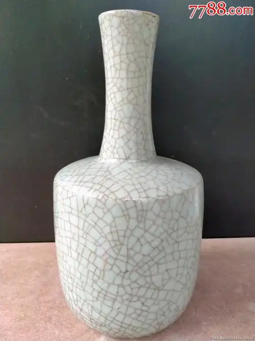 汝窑系橘皮纹釉棒槌瓶_论坛图片_第1张