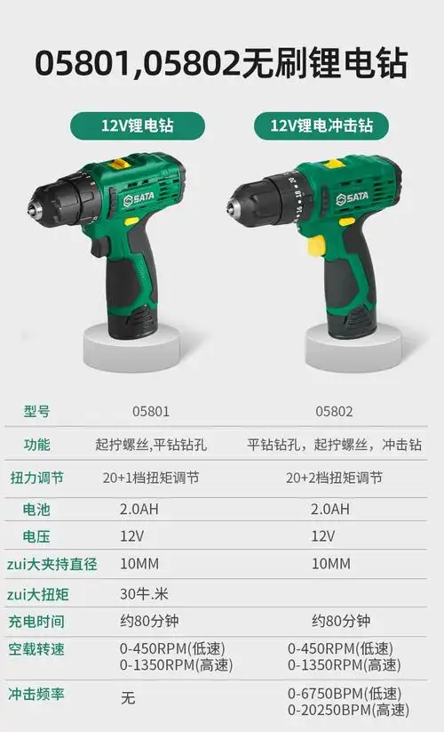 电钻12v电钻无刷电动工具螺丝刀充电冲击钻家用手枪钻锂电手电钻