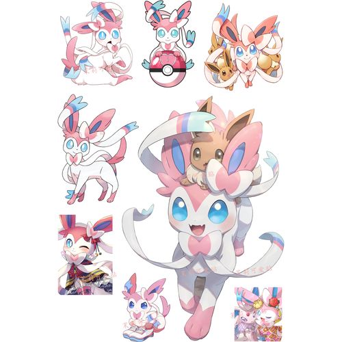 精灵宝可梦仙子伊布笔记本电脑手机宠物小精灵行李箱旅行箱贴纸