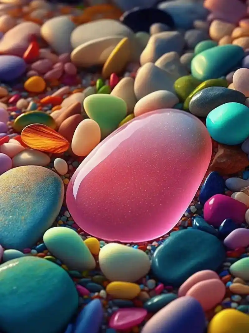 七彩治愈系彩色石头 "若世界如此,谁还会贪恋星河!