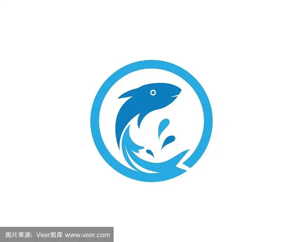 鱼标志模板