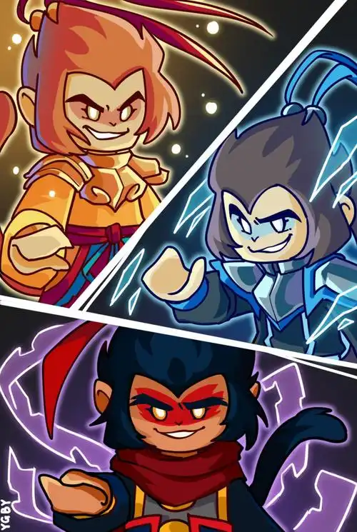 这三只猴一块打万千城怕是直接夷为平地吧()食用说明:大圣,六耳猕猴和