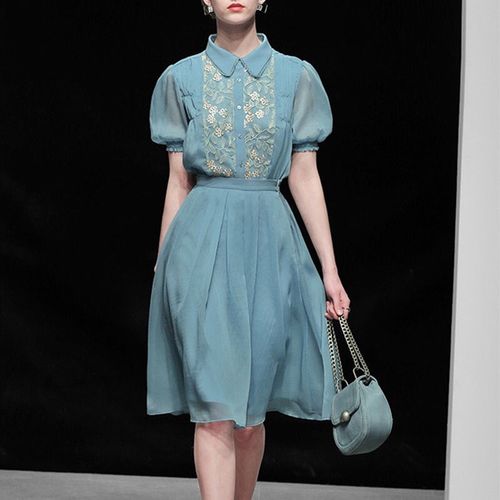 套装2021夏季新款女装潮性感时尚气质雪纺衬衫衬衣长裙裙子两件套