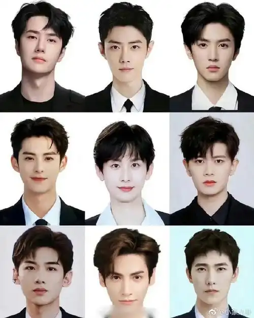 男明星怼脸证件照##男明星怼脸证件照九选一