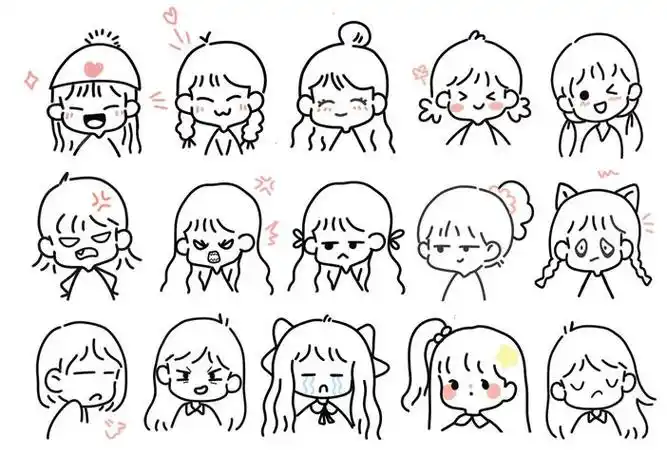 原创作品 - 站酷 zcool漫画简笔画人物情侣头像一对27个卡通人物的