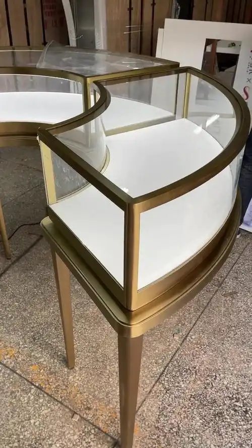 第39集|发货宁波,弧形组合展示柜 高端珠宝展柜 珠宝展示柜工厂 珠宝