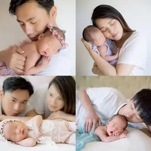 女儿"小米粒"迎百日 伊能静一家齐呵护