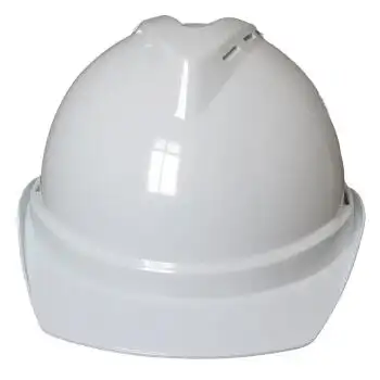 印字高强度abs v型透气安全帽工地工程劳保安全工作帽 白色 福鼎v型透