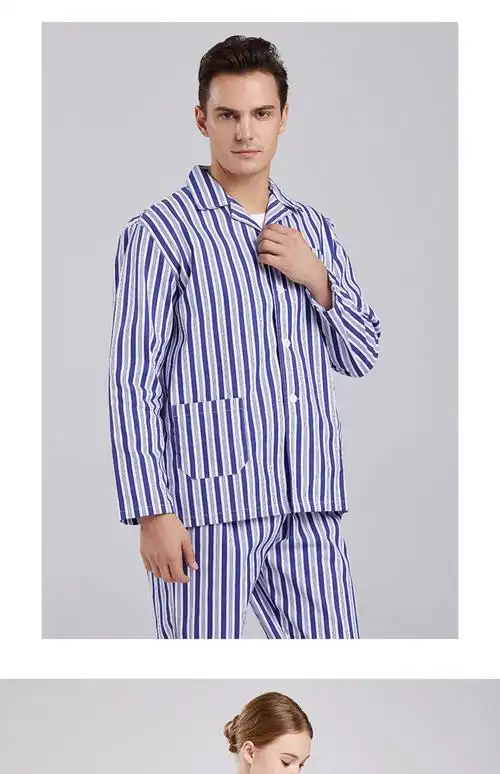 病号服纯棉医院睡衣夏季短袖男女衬衫易穿脱冬医院病人服长袖套装黄