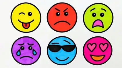 育儿早教学画画 教孩子简笔画圆脸喜怒哀乐悲表情包 好玩