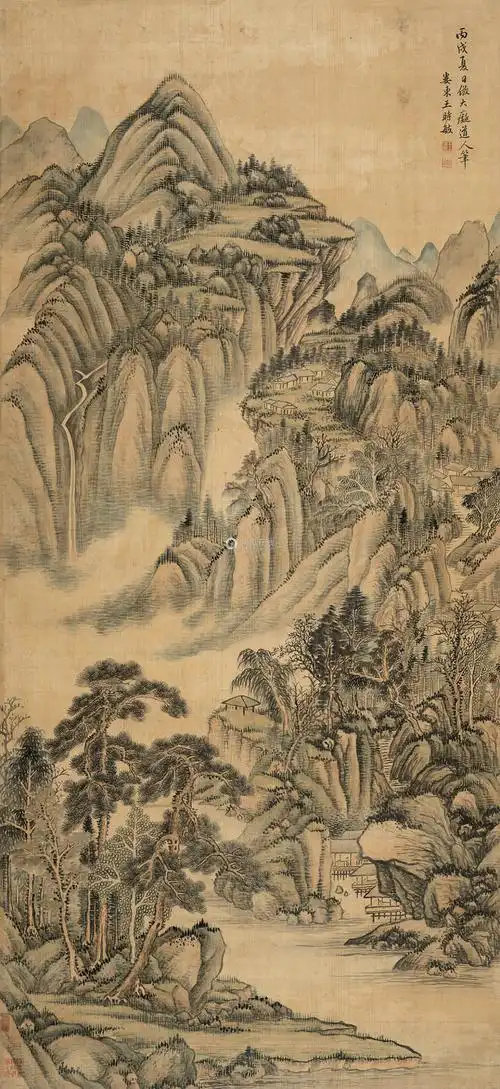 王时敏(款) 山水 立轴 设色绢本