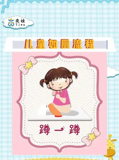 幼儿园儿童如厕流程贴纸