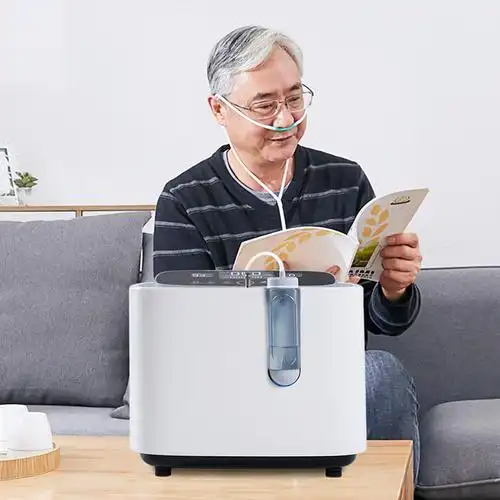 欧格斯制氧机小型便携式吸氧机家用老人孕妇专用氧气机高原带雾化雾化