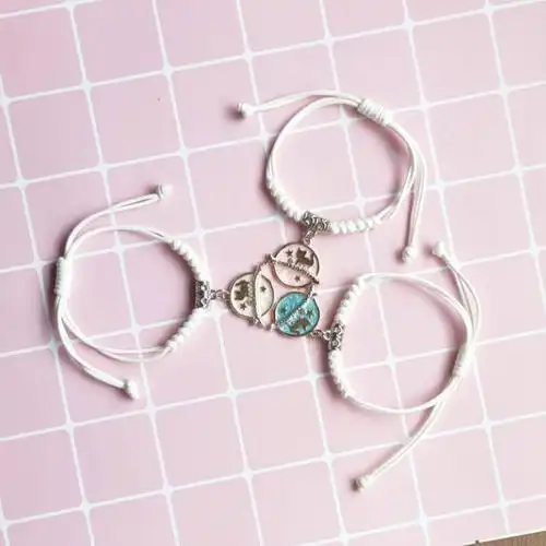 闺蜜手链五人学生便宜三人四人人行韩版简约手链