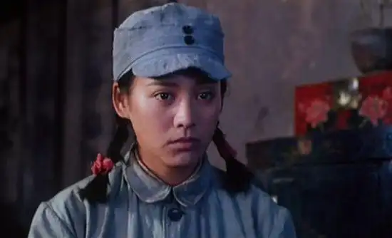 《黄河绝恋》中宁静扮演的八路军女战士