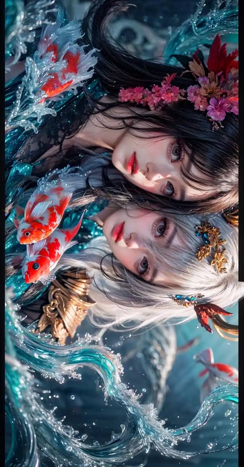 锦鲤图集.#古风 #国风插画 #美图分享 #二次元 #高清图 - 抖音