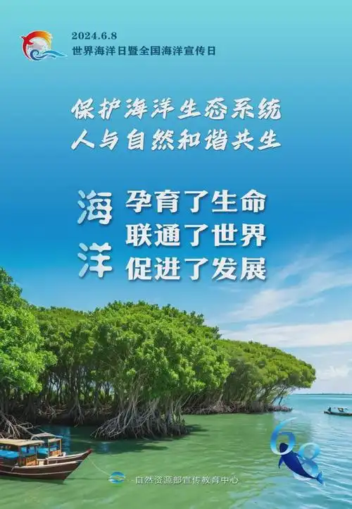 海洋日主题海报来了!|宣传日|人与自然|自然资源部_网易订阅