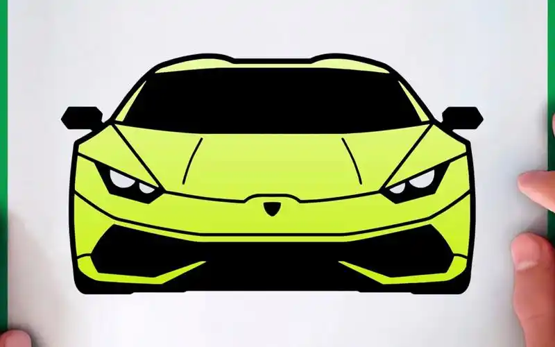 简笔画教你画一辆兰博基尼2超级简单的绘画一看就会