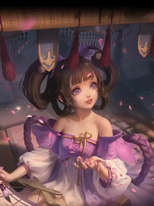 no057王者荣耀限定皮肤小乔丁香结