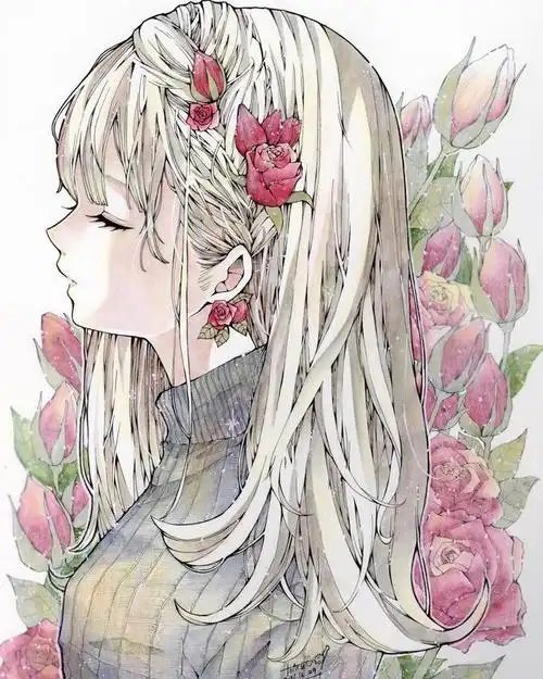 日本插画师toaruocha纯手绘人物插画欣赏线条流畅上色效果唯美