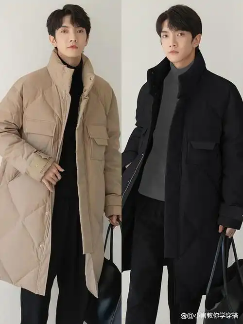 穿衣搭配--冬季男士大衣外套轻熟帅气穿搭冬季男男士大衣里面可以搭配