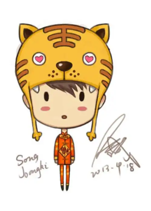 可爱的宋仲基~q版!