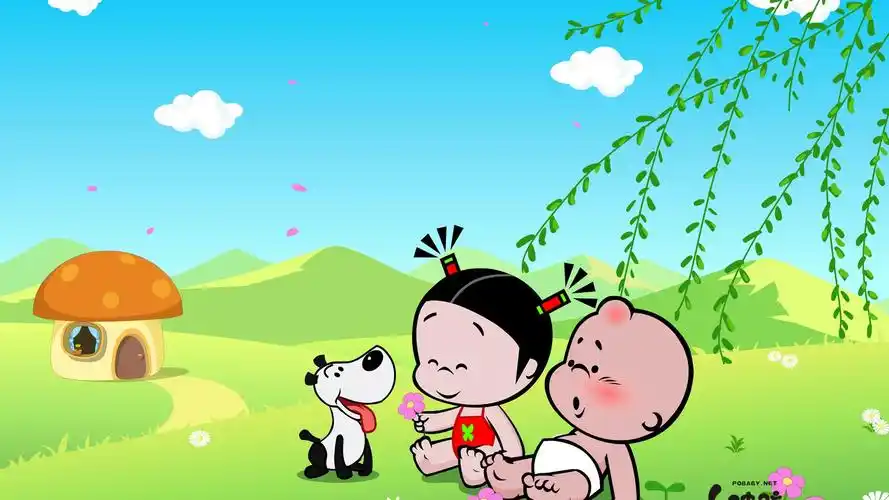 小破孩卡通可爱宽屏桌面壁纸