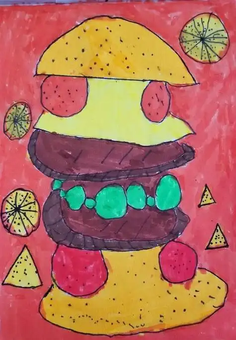 汉堡儿童画 汉堡儿童画图片大全画