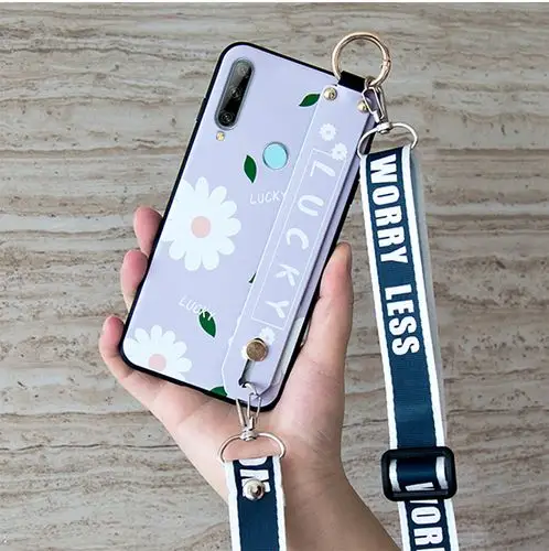 火豹华为畅享10手机壳网红10e小清新斜挎跨背带挂绳防摔软硅胶全包边