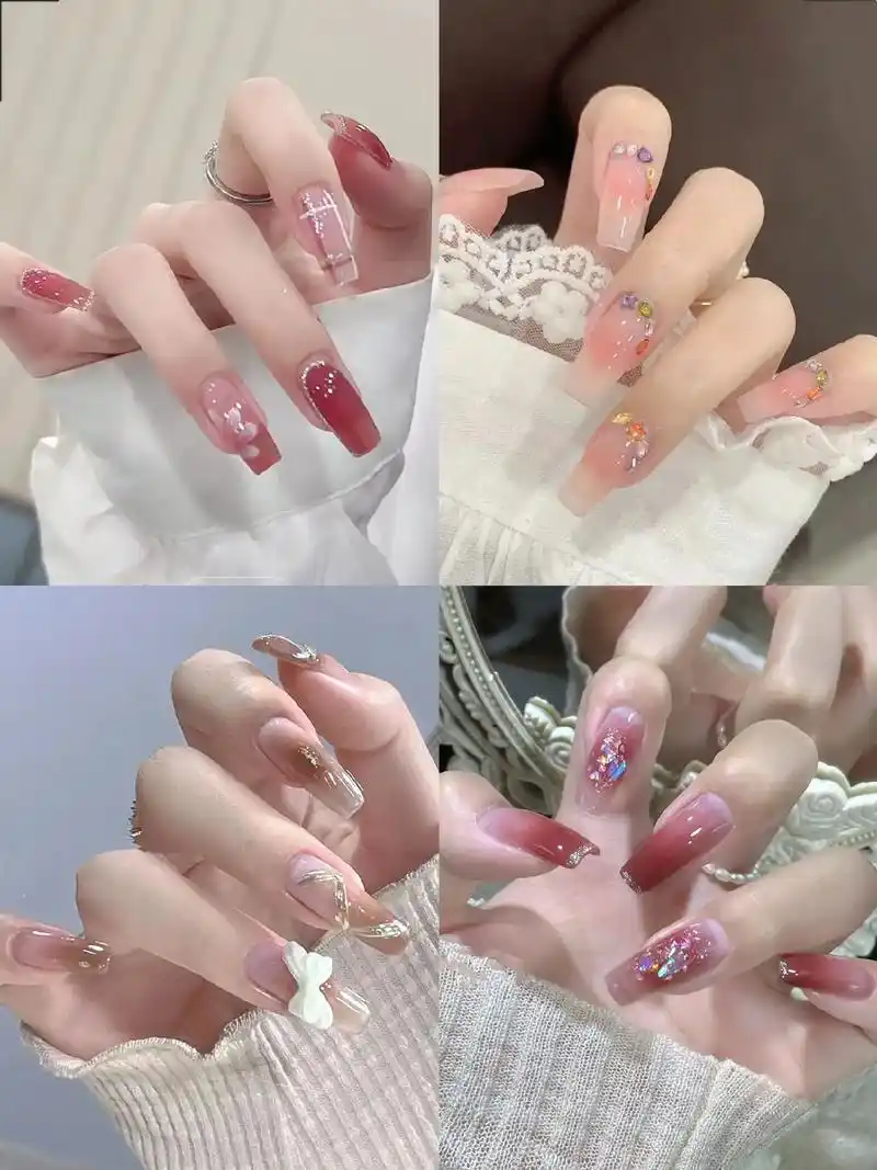 显手长的中长款美甲来啦,快来看看有没有你喜欢的,妥妥的显气质 - 抖