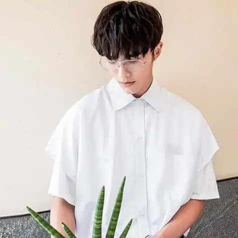 男生白色衬衣背影头像