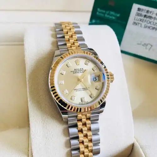 劳力士女装日志型系列279173香槟色腕表98新