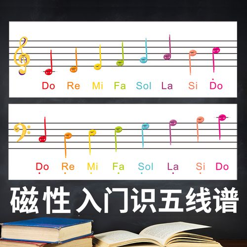 儿童乐理启蒙入门五线谱识谱认音早教音阶学音乐磁性白黑板教学具