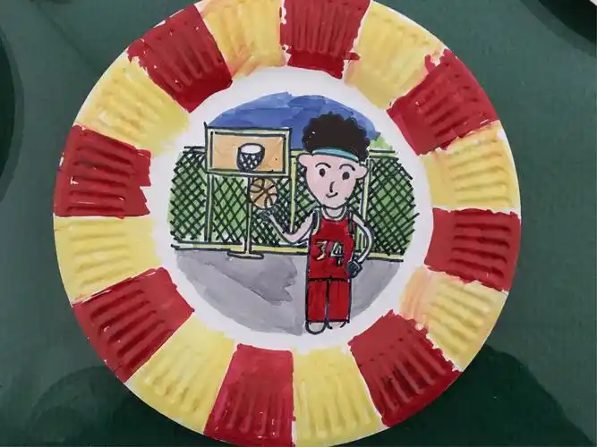 2015级3班三年级篮球节圆盘画