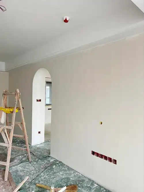 奶油风墙面漆都芳漆第一遍还是挺满意的