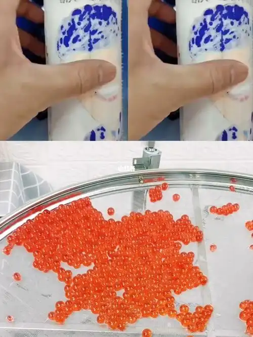 爆爆珠是由海藻酸钠乳酸钙水果泥水