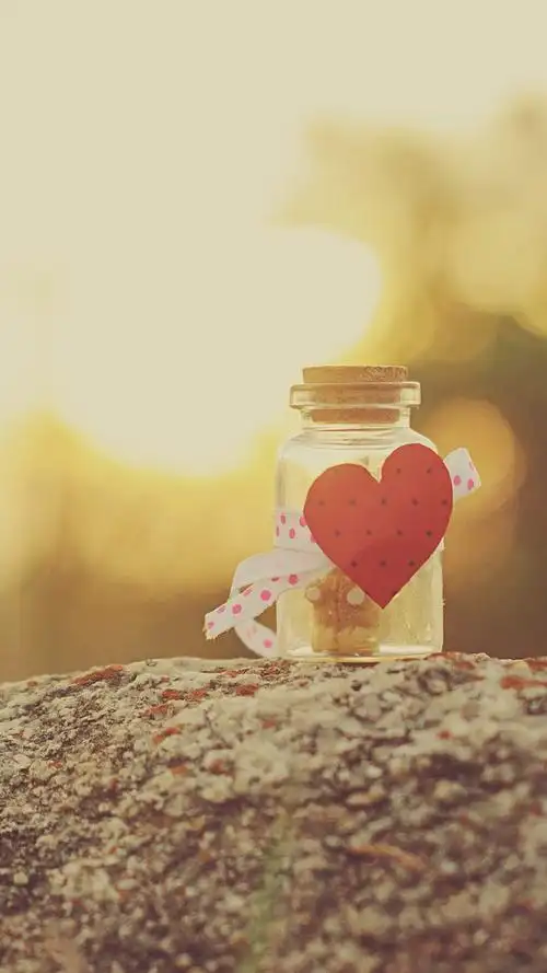 小清新爱心静物图片手机壁纸