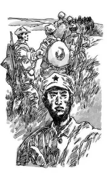 红军干粮袋简笔画