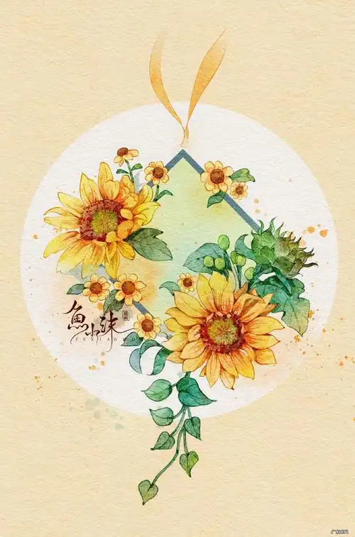 古风水彩插画 动漫古风水彩画