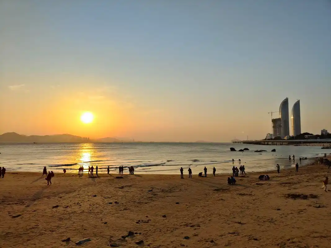 厦门白城沙滩的日落是真的好看