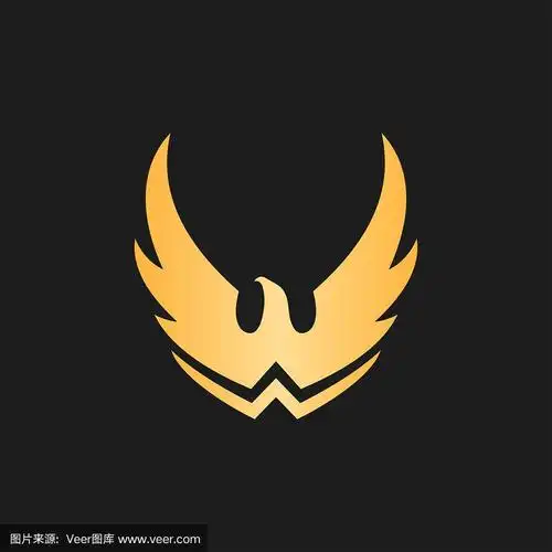 展翅鹰标志-豪华矢量图标