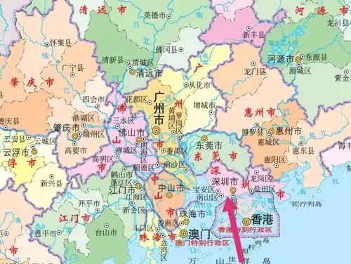 其它 带你走进深圳 深圳在广东省的位置▼   深圳特区初期4个区  ▼