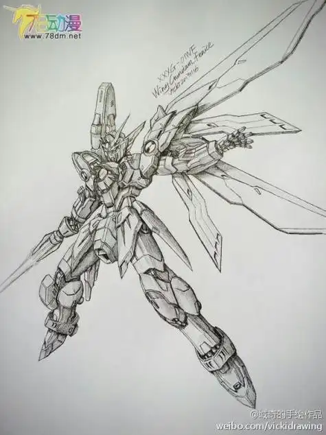 异端高达简笔画 简笔画图片大全-蒲城教育文学网