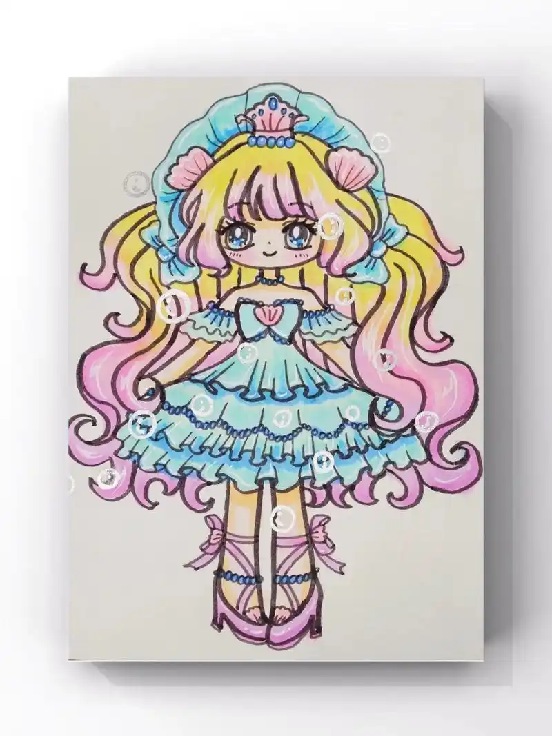 贝壳公主怎么画?一起来画